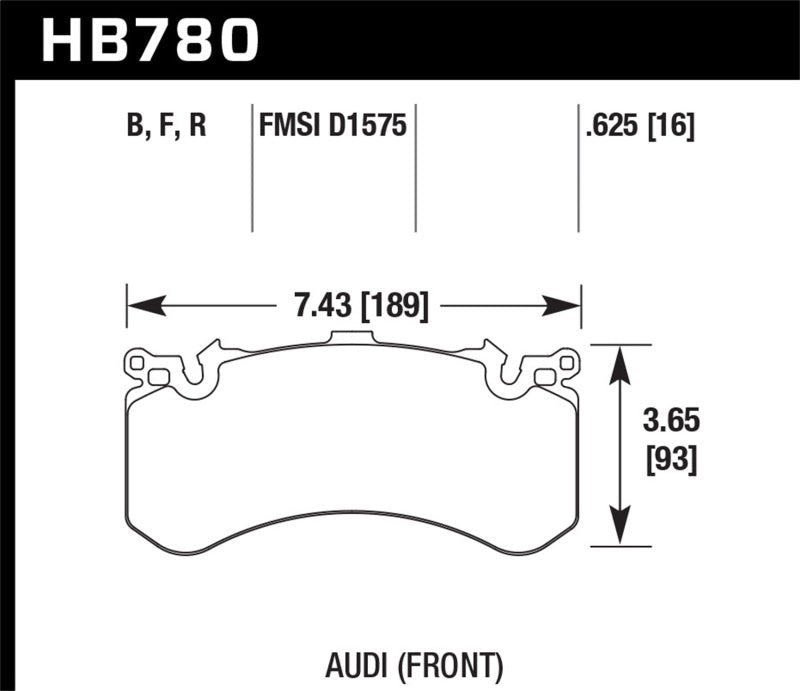 Hawk 2016 Audi A8 Front High Performance 5.0 Brake Pads-Brake Pads - Performance-Hawk Performance