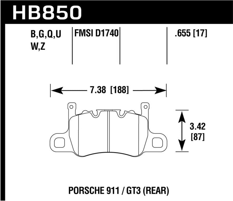 Hawk 2019 Porsche 911 Turbo HPS 5.0 Brake Pads-Brake Pads - Performance-Hawk Performance