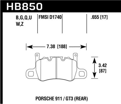 Hawk 2019 Porsche 911 Turbo HPS 5.0 Brake Pads-Brake Pads - Performance-Hawk Performance