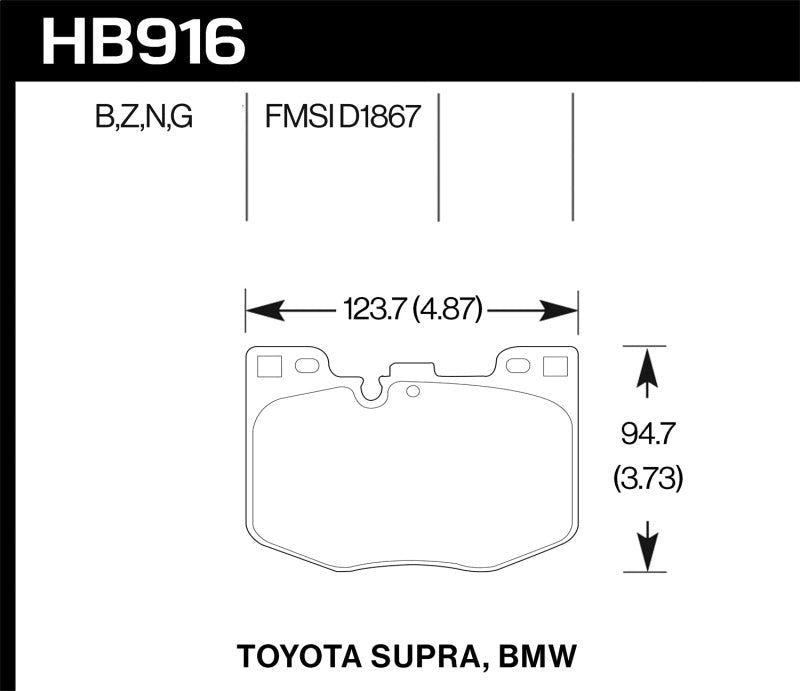 Hawk 2020 Toyota Supra / 19-20 BMW Z4 PC Street Front Brake Pads-Brake Pads - Performance-Hawk Performance