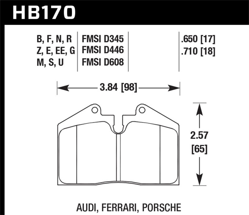 Hawk 89 - 94 Porsche 911 / 86 - 91 944 Front & Rear Blue 9012 Race Brake Pads Brake Pads - Racing