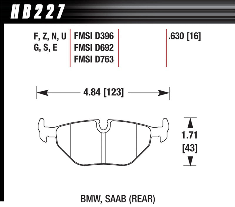 Hawk 92-98 BMW 318i DTC-30 Race Rear Brake Pads-Brake Pads - Racing-Hawk Performance