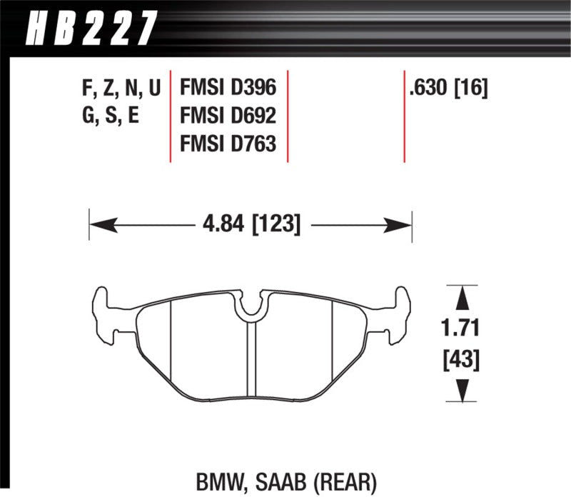 Hawk 92-98 BMW 318i DTC-30 Race Rear Brake Pads-Brake Pads - Racing-Hawk Performance