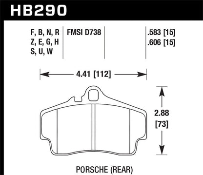 Hawk 99-08 Porsche 911 (996) Carrera 4 / 97-04 Porsche Boxster DTC-30 Race Rear Brake Pads-Brake Pads - Racing-Hawk Performance