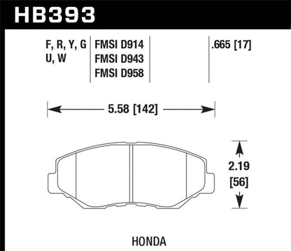 Hawk Acura/Honda HPS Street Front Brake Pads-Brake Pads - Performance-Hawk Performance