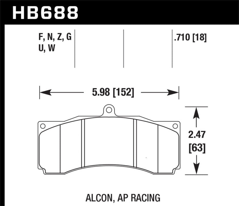 Hawk Alcon / AP Racing / Baer HPS Brake Pads-Brake Pads - Performance-Hawk Performance