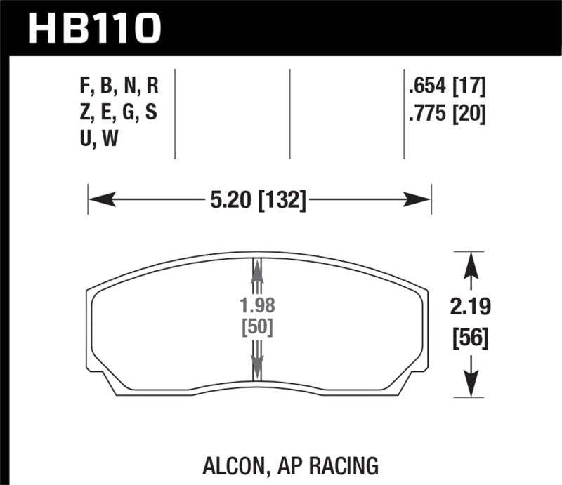 Hawk AP CP5200 Caliper HP+ Street Brake Pads-Brake Pads - Performance-Hawk Performance