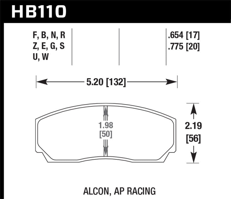 Hawk AP CP5200 Caliper Performance Ceramic Street Brake Pads-Brake Pads - Performance-Hawk Performance