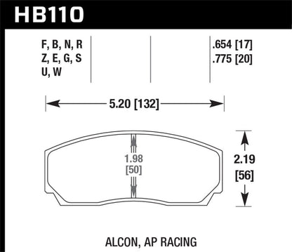 Hawk AP CP5200 Caliper Performance Ceramic Street Brake Pads-Brake Pads - Performance-Hawk Performance