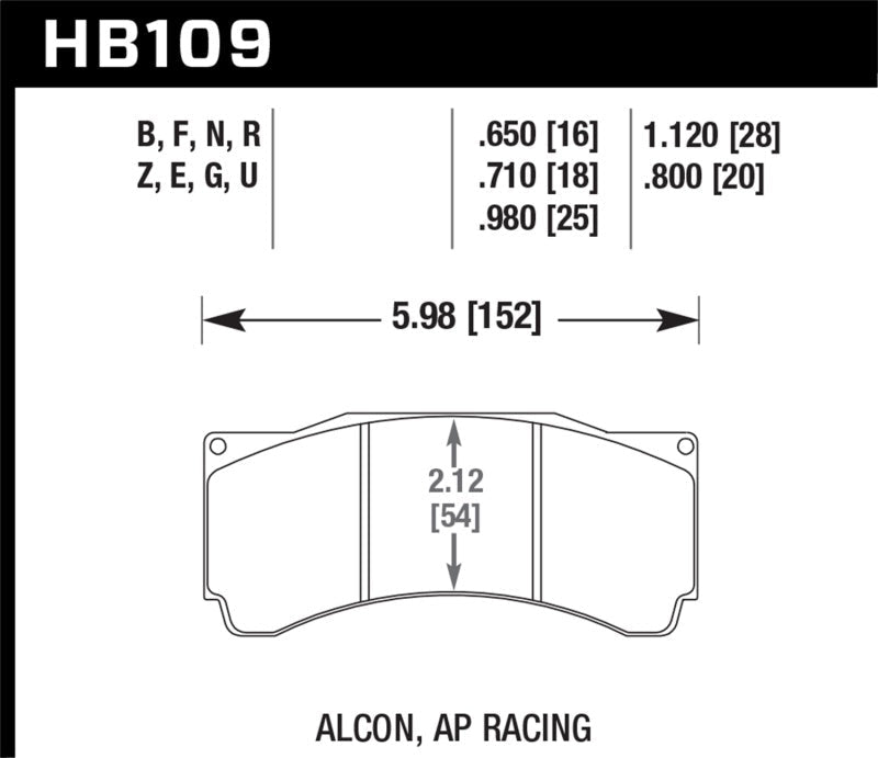 Hawk AP Racing DTC-60 Rear Race Brake Pads-Brake Pads - Racing-Hawk Performance