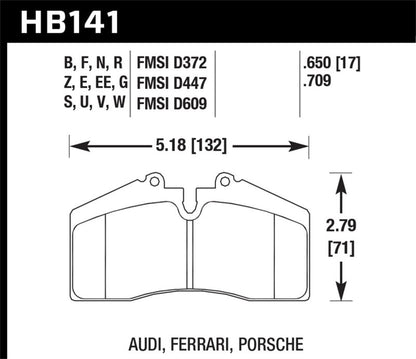 Hawk Audi/Porsche Rear AND ST-40 Performance Ceramic Street Brake Pads-Brake Pads - Performance-Hawk Performance