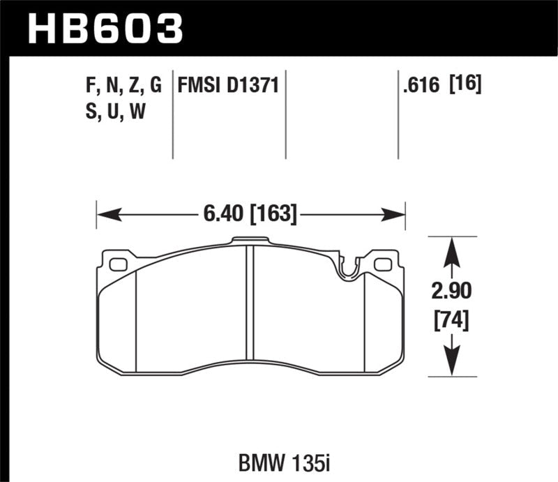 Hawk BMW 135i HT-10 Race Front Brake Pads-Brake Pads - Racing-Hawk Performance