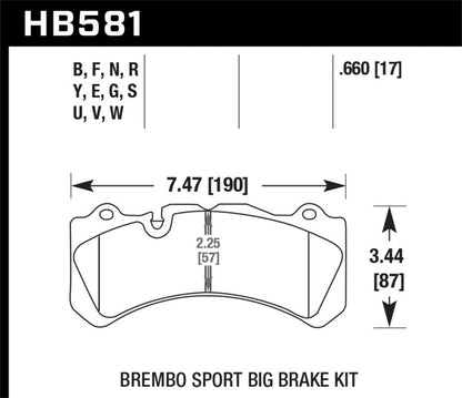 Hawk Brembo Rear BBK DTC-60 Brake Pads-Brake Pads - Racing-Hawk Performance