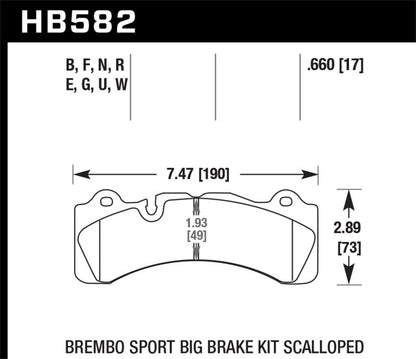 Hawk Brembo Scallped DTC-60 Race Brake Pads-Brake Pads - Racing-Hawk Performance
