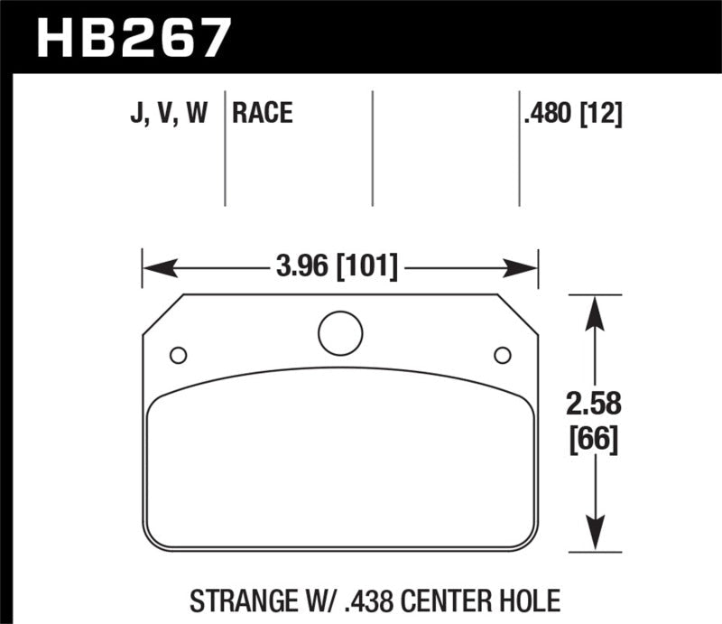 Hawk DR-97 Brake Pads for Strange w/ 0.438in Center Hole-Brake Pads - Racing-Hawk Performance
