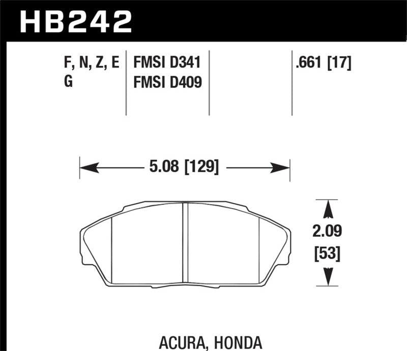 Hawk HP+ Street Brake Pads-Brake Pads - Performance-Hawk Performance