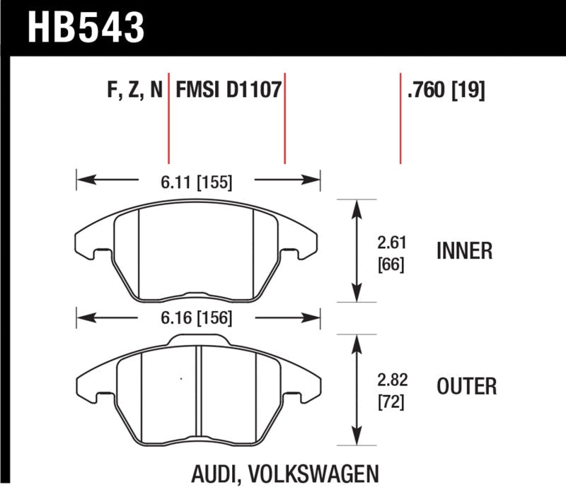 Hawk HP+ Street Brake Pads-Brake Pads - Performance-Hawk Performance