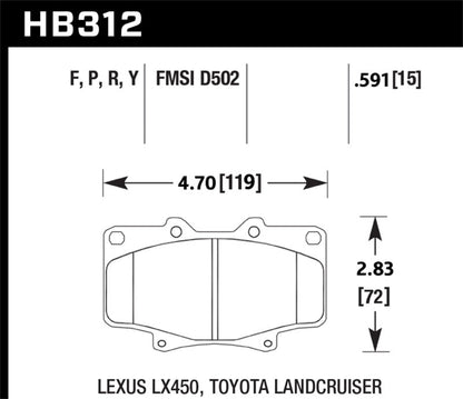 Hawk LTS Street Brake Pads-Brake Pads - OE-Hawk Performance
