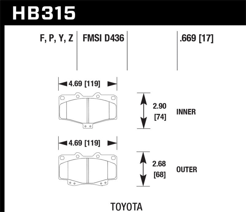 Hawk LTS Street Brake Pads-Brake Pads - OE-Hawk Performance