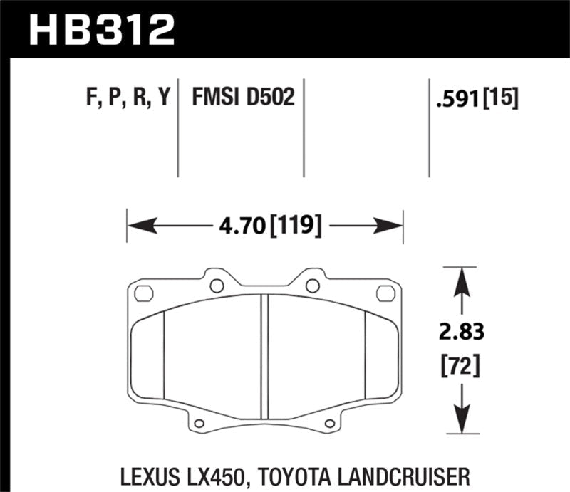 Hawk LTS Street Brake Pads-Brake Pads - OE-Hawk Performance