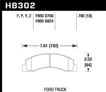 Hawk LTS Street Brake Pads-Brake Pads - OE-Hawk Performance