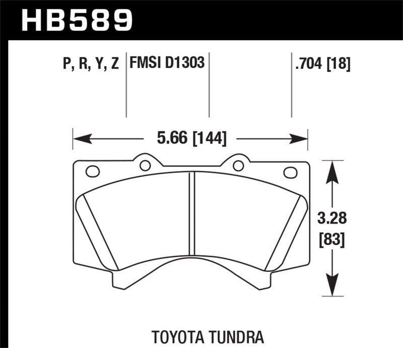 Hawk Performance 08-14 Toyota Land Cruiser Ceramic Street Front Brake Pads-Brake Pads - Performance-Hawk Performance
