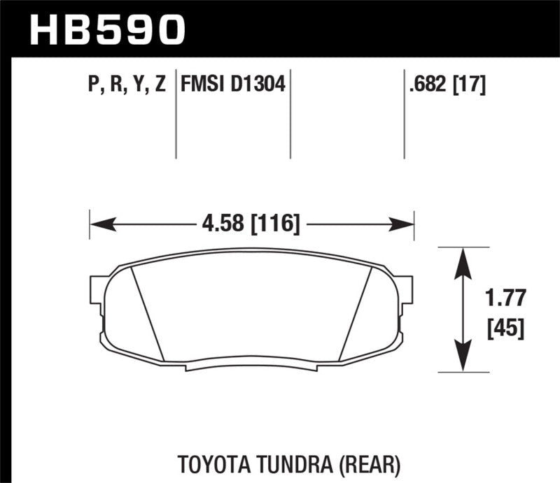 Hawk Performance 08-14 Toyota Land Cruiser Ceramic Street Rear Brake Pads-Brake Pads - Performance-Hawk Performance