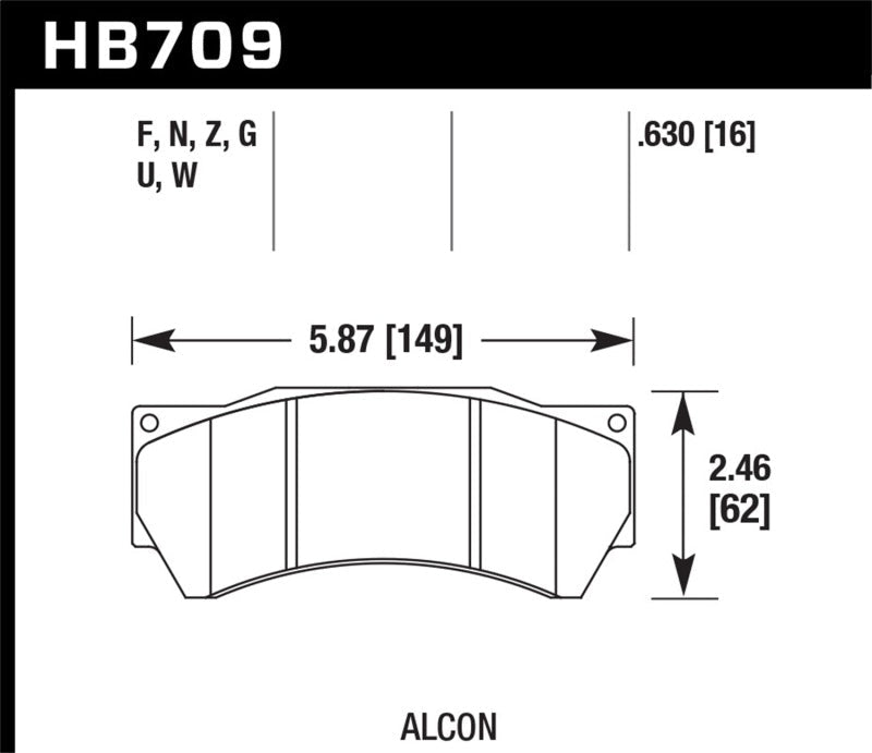 Hawk Performance Alcon Mono 6, Model 4497 HPS Street Brake Pads-Brake Pads - Performance-Hawk Performance