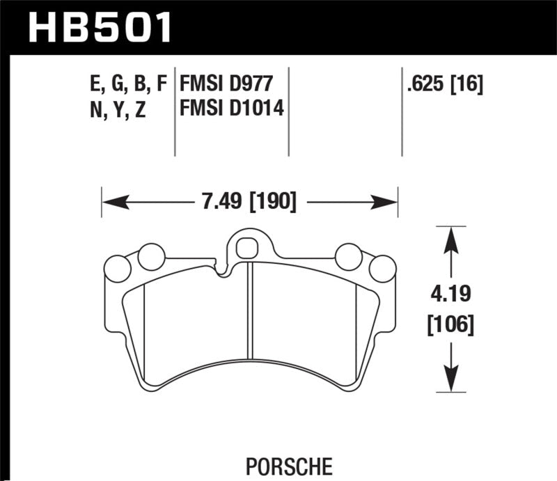 Hawk Porsche HPS Street Front Brake Pads-Brake Pads - Performance-Hawk Performance