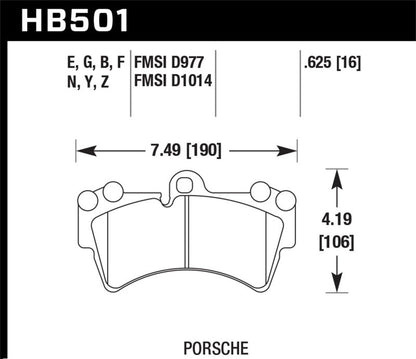 Hawk Porsche HPS Street Front Brake Pads-Brake Pads - Performance-Hawk Performance