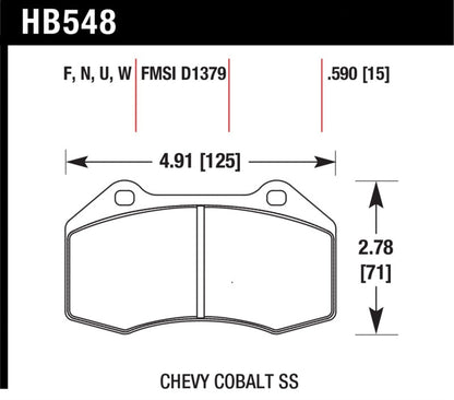 Hawk Renault Clio / Cobalt SS HPS Street Front Brake Pads-Brake Pads - Performance-Hawk Performance
