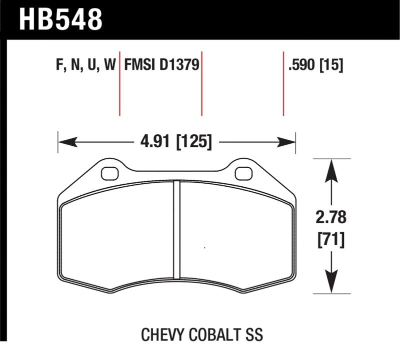 Hawk Renault Clio / Cobalt SS HPS Street Front Brake Pads-Brake Pads - Performance-Hawk Performance