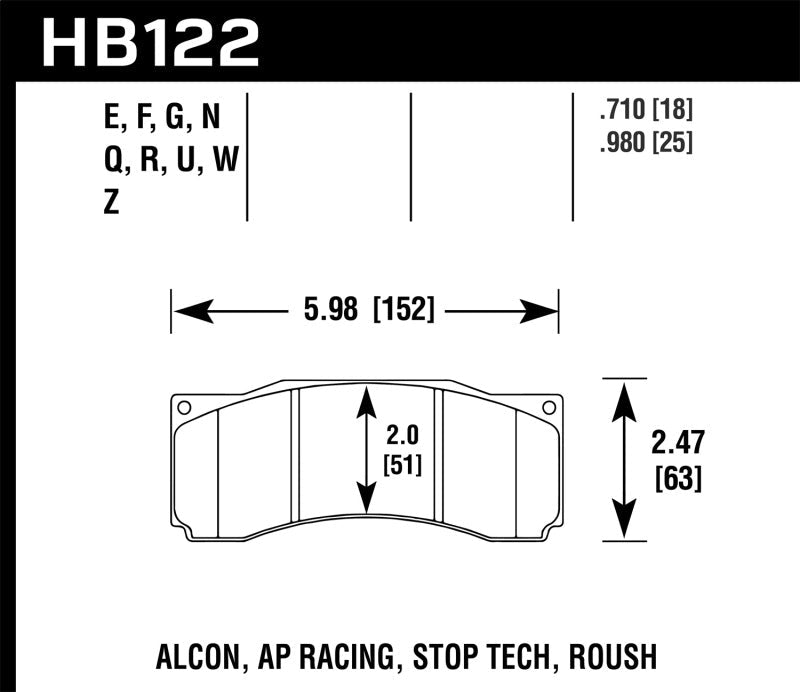 Hawk StopTech ST-60 Caliper HPS Street Brake Pads-Brake Pads - Performance-Hawk Performance