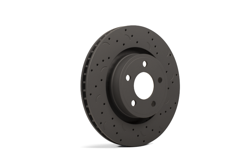 Hawk Talon 2007 Audi Q7 Iron Disc Drilled and Slotted Rear Brake Rotor Set Brake Rotors - Slot & Drilled