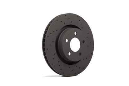 Hawk Talon 2007 Audi Q7 Iron Disc Drilled and Slotted Rear Brake Rotor Set Brake Rotors - Slot & Drilled