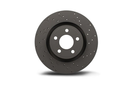 Hawk Talon 2007 Audi Q7 Iron Disc Drilled and Slotted Rear Brake Rotor Set Brake Rotors - Slot & Drilled