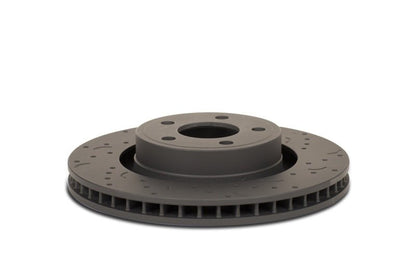 Hawk Talon 2007 Audi Q7 Iron Disc Drilled and Slotted Rear Brake Rotor Set Brake Rotors - Slot & Drilled