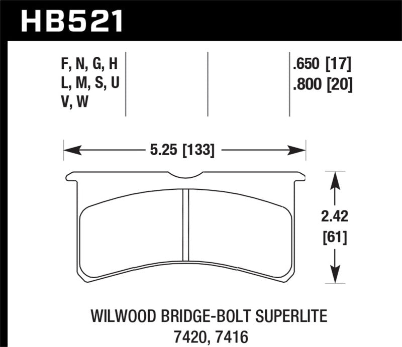 Hawk Wilwood Superlite DTC-30 Race Brake Pads-Brake Pads - Racing-Hawk Performance