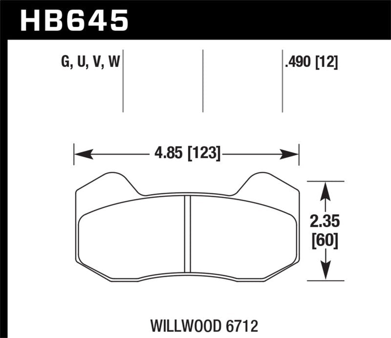 Hawk Wilwood Type 6712 DTC-30 Brake Pads-Brake Pads - Racing-Hawk Performance