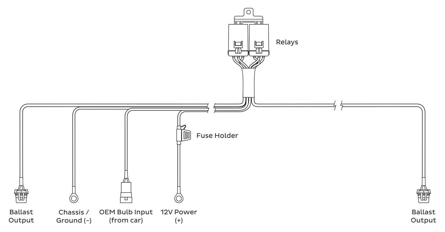 HD Relay: H7 - Relay Harnesses - Morimoto