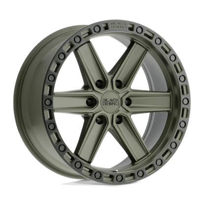 Black Rhino HENDERSON Olive Drab Green W/ Black Ring 17x9 0 6x135mm 87.1mm