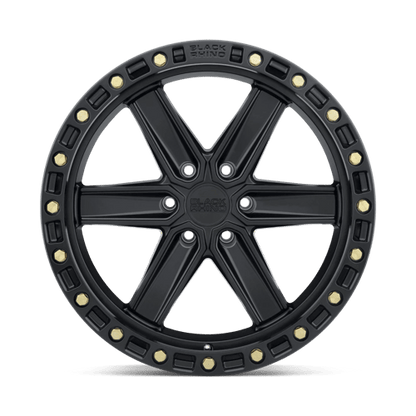 Black Rhino HENDERSON Matte Black W/ Brass Bolts 20x9.5 -18 6x139.7mm 112.1mm