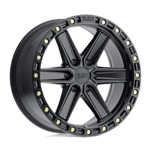 Black Rhino HENDERSON Matte Black W/ Brass Bolts 20x9.5 -18 6x139.7mm 112.1mm