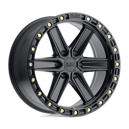 Black Rhino HENDERSON Matte Black W/ Brass Bolts 20x9.5 -18 6x139.7mm 112.1mm