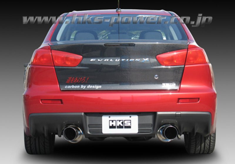 HKS 08-09 Evo 10 Hi-Power Dual Tip Catback Exhaust-Catback-HKS