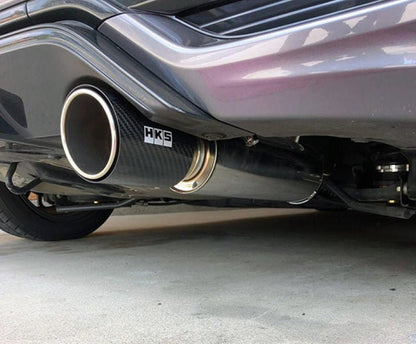 HKS Hi-Power Muffler 2014+ Honda Fit Sport GK5 w/ Carbon Tips-Catback-HKS
