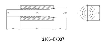 HKS Universal SS Hi-Power Muffler (120mm tip / 75mm piping) (SUS304 NO COATING)-Catback-HKS