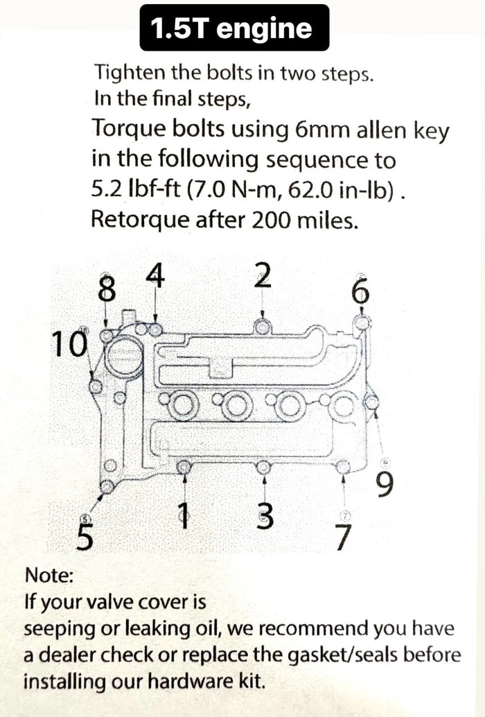 Chasing JS FK8/ DE5 / Civic / 2.0T Accord Valve Cover Bolt Kit