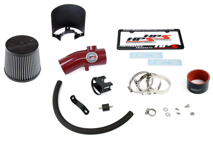 HPS Performance Shortram Air Intake Kit 2012 - 2013 Mazda Mazda3 2.0L Skyactiv, Includes Heat Shield, Red Air Intake Kit