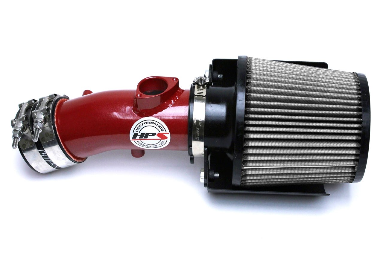 HPS Performance Shortram Air Intake Kit 2012 - 2013 Mazda Mazda3 2.0L Skyactiv, Includes Heat Shield, Red Air Intake Kit